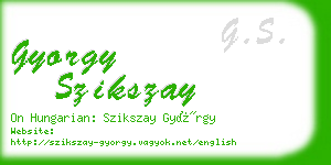 gyorgy szikszay business card